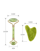 ROLLER MASSAGEADOR FACIAL - PEDRA ROLO JADE + PLACA GUA SHA