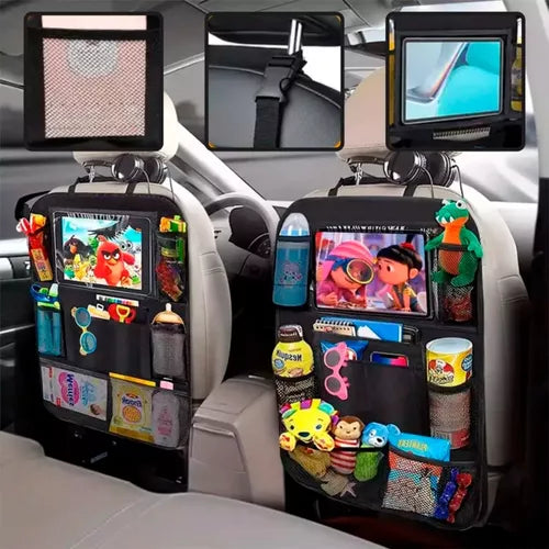 Auto Organizador Pro – Bolsa Multifuncional para Encosto de Banco