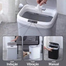 Lixeira inteligente para banheiro ou cozinha  - 16Litros - com sensor de proximidade ou vibração - abertura automática, sem necessidade de toque.