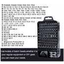 Conjunto de chaves de fenda de metal 135 em 1 com bits magnéticos Torx, ferramentas multifuncionais, estojo de ferramentas manuais para reparo de celular, PC