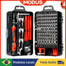 Conjunto de chaves de fenda de metal 135 em 1 com bits magnéticos Torx, ferramentas multifuncionais, estojo de ferramentas manuais para reparo de celular, PC