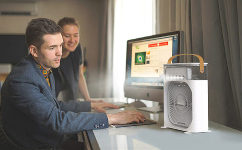 Ventilador Portátil com Umidificador de Ar - AquaVentCooler®